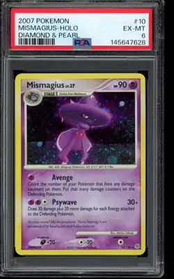 2007 Mismagius #10 Pokemon Diamond & Pearl Holo PSA 6 - Image 1