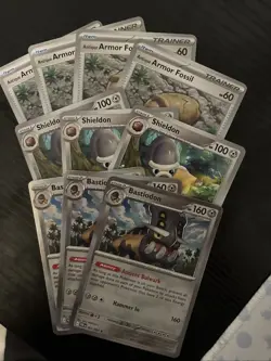 4x3x3 Antique Armor Fossil Shieldon Bastiodon Pokemon Pitch Black TCG Playset - Image 1