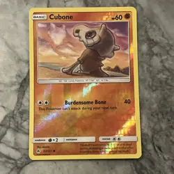 Cubone 57/131 Sm-Forbidden Light Reverse Holo NM - Image 1