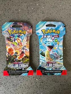 Pokemon TCG - Scarlet & Violet - Stellar Crown Sleeved Booster Per/Pack Sealed. - Image 1