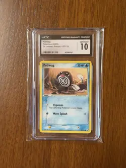 Pokemon TCG Poliwag EX Unseen Forces 67/115 Regular CGC 10 Gem Mint 2005 - Image 3