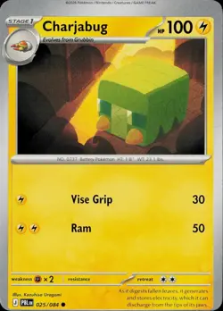 SEVERE MISCUT ERROR Charjabug PBL Sv: Pitch Black #025/084 Common NM - Image 1