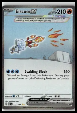 Eiscue ex Holo Special Illustration Rare SV03: Obsidian Flames 222/197 NM - Image 1