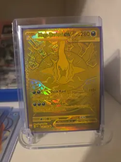Mega Darkrai EX 120/084 PBL Pitch Black Ultra Rare Gold Holo Foil English Card - Image 1