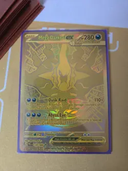 Mega Darkrai EX 120/084 PBL Pitch Black Ultra Rare Gold Holo Foil English Card - Image 2