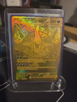 Mega Darkrai EX 120/084 PBL Pitch Black Ultra Rare Gold Holo Foil English Card - Image 3