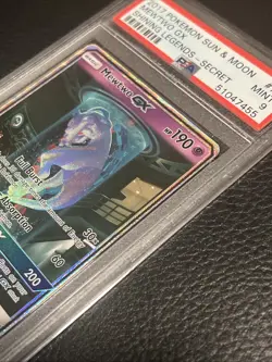 Mewtwo GX Alt Art 78/73 Secret Rare Full Art Holo Shining Legends Pokemon PSA 9 - Image 3