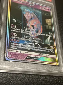Mewtwo GX Alt Art 78/73 Secret Rare Full Art Holo Shining Legends Pokemon PSA 9 - Image 4