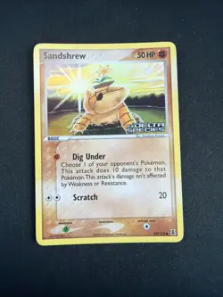 Sandshrew 82/113 EX Delta Species Stamped Reverse Holo Pokemon TCG Card NM - Image 1