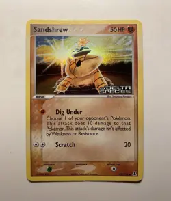 Sandshrew 82/113 EX Delta Species Reverse Holo stamped Pokemon TCG - Image 1