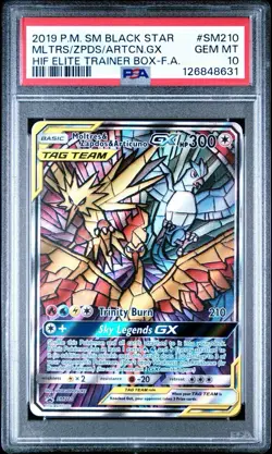 ✨ PSA 10 GEM MINT 2019 Pokemon SM210 Moltres & Zapdos & Articuno GX - Image 1