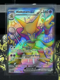 Alakazam ex 215/091 SV Paldean Fates PAF Holo Ultra Rare Pokemon TCG Card - Image 1