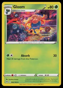 GLOOM 002/196 LOST ORIGIN POKEMON CARD NEAR MINT - Image 1
