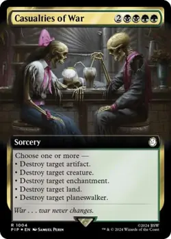 Casualties of War (Extended Art) (Surge Foil) -Foil Light Play MTG - Image 1