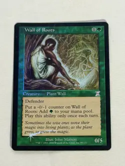 MTG FOIL Wall of Roots Timeshifted Magic the Gathering - Image 1