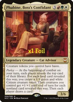 MTG Foil Commander: Streets of New Capenna NCC Phabine, Boss's Confidant MINT - Image 1