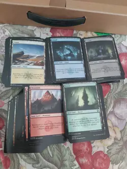 Mtg 575 Basic Land Lots Foil 115 Of Each Kind From AFR Set - Image 1