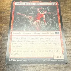 Elektra, Femme Fatale Commander: Marvel Super Heroes Foil - Image 3