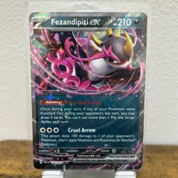 Pokemon Fezandipiti ex 142/217 Double Rare ASC Ascended Heroes Holo NM - Image 1