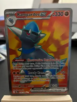 Rampardos ex 100/084 Ultra Rare Holo ME05: Pitch Black Pokemon TCG - Image 1