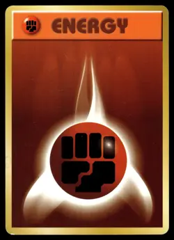 FIGHTING ENERGY - Non Holo Base Set Pokemon Japanese MP - Image 1