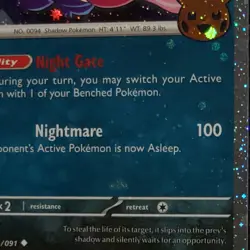 Pokemon TCG - Gengar Trick or Trade 2024 with light holo bleed NM Free ship - Image 5