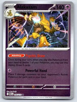 Alakazam 056/132 Rare Mega Evolution Pokemon Reverse Holo Near Mint - Image 1
