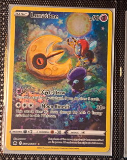 Pokemon TCG Lunatone GG11/GG70 Crown Zenith Galarian Gallery UR Holo EN 90HP - Image 1