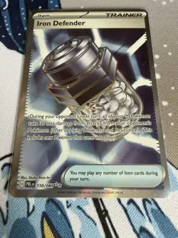 POKEMON - IRON DEFENDER - 110/084 ULTRA RARE HOLO PITCH BLACK - NEW - Image 1