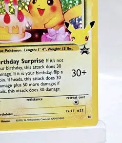 Birthday Pikachu - Promo 24 - Celebrations 25th Anniversary - NM - Pokemon TCG - Image 5