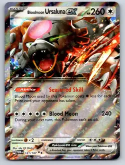 Bloodmoon Ursaluna ex 141/167 Double Rare Twilight Masquerade Pokemon Holo NM - Image 1
