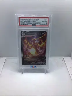 2022 Pokemon Charizard Vmax Ultra premium Collection Promo SWSH261 PSA 8 - Image 1