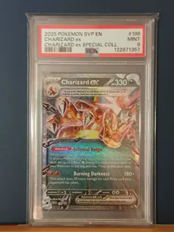 2025 POKEMON SVP EN-SV BLACK STAR PROMO #196 CHARIZARD EX PSA 9 - Image 1