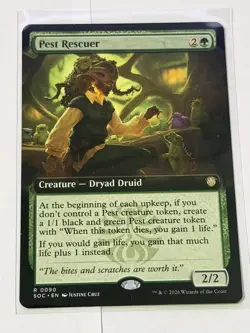 Pest Rescuer Extended Art Secrets of Strixhaven Commander 90 - Image 1