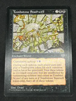 Magic the Gathering MTG Tombstone Stairwell Black Mirage Rare - Image 1