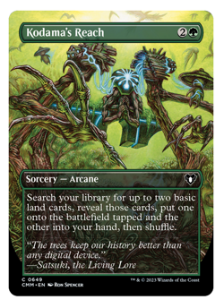 MTG - Borderless Kodama's Reach - Sorcery - Commander Masters (CMM) - M/NM - Image 1