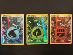 Pokemon TCG Holon Phantoms 3x Holo Energy Water/Grass/Fighting 2006 - Image 1
