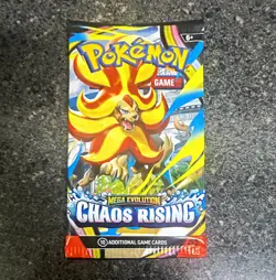 Pokemon TCG Mega Evolution Chaos Rising Booster Pack English Sealed - Image 1