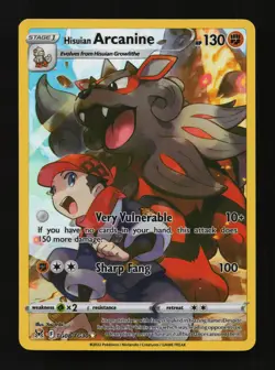 Hisuian Arcanine TG08/TG30 Holo Lost Origin Trainer Gallery Pokemon Cards - Image 1