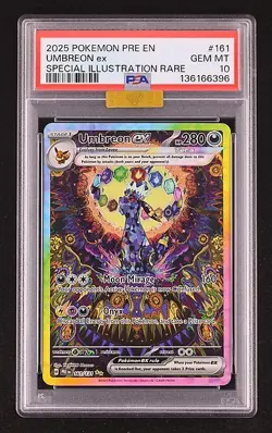 Pokemon Umbreon ex 161/131 PSA 10 MBA Gold Diamond Prismatic Evolutions SIR 2025 - Image 1
