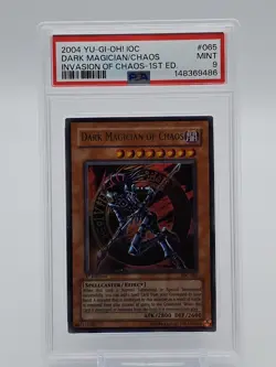 DARK MAGICIAN OF CHAOS 2004 YU-GI-OH! INVASION OF CHAOS 1ST EDITION PSA 9 Q7285 - Image 1