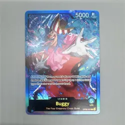Bandai One Piece Card Game Buggy Leader Alt Art Foil 5000 Power Eng OP09-042 - Image 1