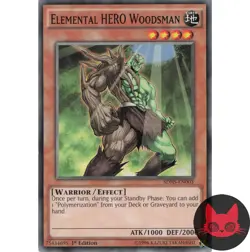 Yugioh Elemental HERO Woodsman SDHS-EN003 Common 1st Edition NM - Image 1