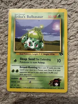 Pokemon Card Erika's Bulbasaur LP Gym Challenge 1st Edition Uncommon 39/132 - Image 1