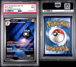 2023 POKEMON OBF EN-OBSIDIAN FLAMES ILLUSTRATION RARE #201 BELLIBOLT PSA 9 - Image 1