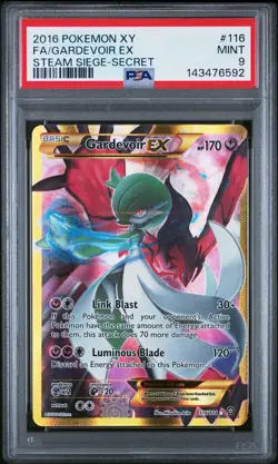 2016 POKEMON XY STEAM SIEGE SECRET #116 FULL ART/GARDEVOIR EX PSA 9 - Image 1