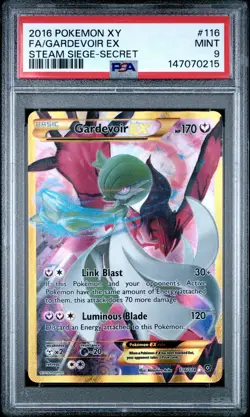 2016 POKEMON XY STEAM SIEGE SECRET #116 FULL ART/GARDEVOIR EX PSA 9 - Image 1
