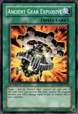 Ancient Gear Explosive - 1st Edition SD10-EN019 - MP - YuGiOh - Image 1