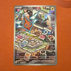 Pokemon TCG Rotom 197/182 Destined Rivals Full Art Holo Card NM - Image 1