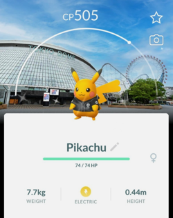!!! Pokemon GO SHINY PIKACHU Special Black Baseball Shirt Costume Trade TOP !!! - Image 1